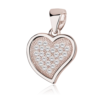 Zawieszka pozłacana serce z cyrkoniami