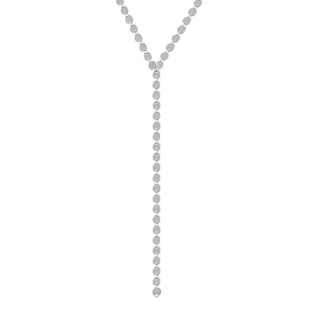 Naszyjnik srebrny z blaszek i krawatką