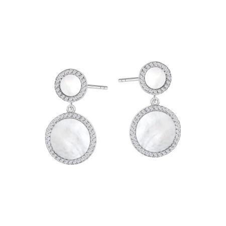 Kolczyki srebrne z masą perłową