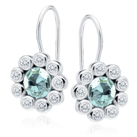 Kolczyki z błekitną cyrkonią bigiel