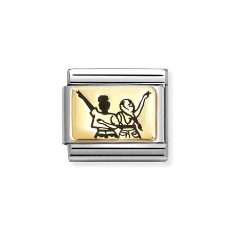 Element link do bransoletek Nomination Composable Stal + Złoto 18K Festiwalowi przyjaciele