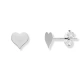 Kolczyki srebrne serduszka sztyft