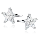 Kolczyki srebrne cyrkonie w kształcie gwiazdek 5mm