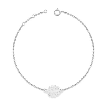 Bransoletka srebrna z monsterą