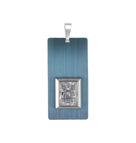 Zawieszka srebrna z tytanem i cyrkoniami