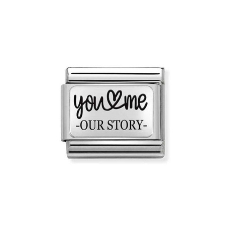 Element link do bransoletek Nomination Composable Stal + Srebro 925 You and me