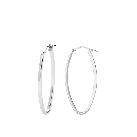 Kolczyki srebrne owalne koła