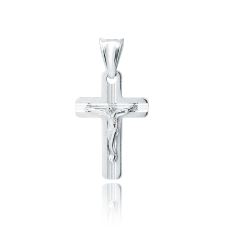 Srebrny krzyżyk z postacią Jezusa Chrystusa