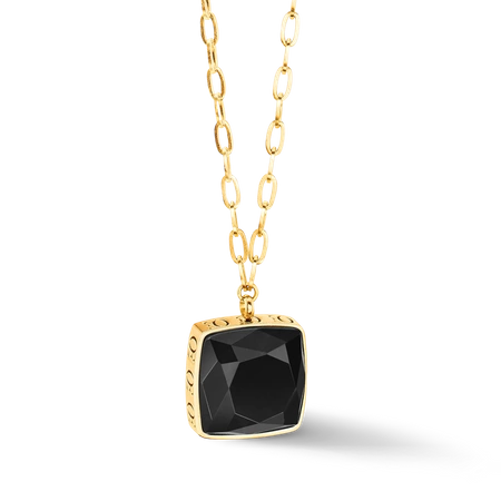 Naszyjnik Coeur de Lion amulet z dużym onyksem