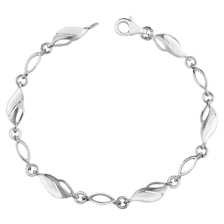 Srebrna bransoletka ażurowe elementy