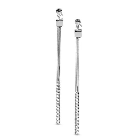 Kolczyki srebrne wiszące łańcuszki