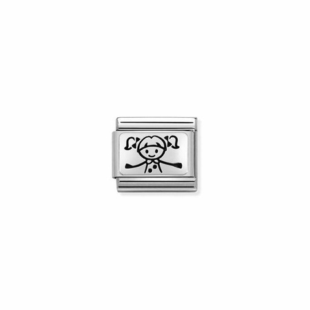 Element link do bransoletek Nomination Composable Stal + srebro 925 dziewczynka