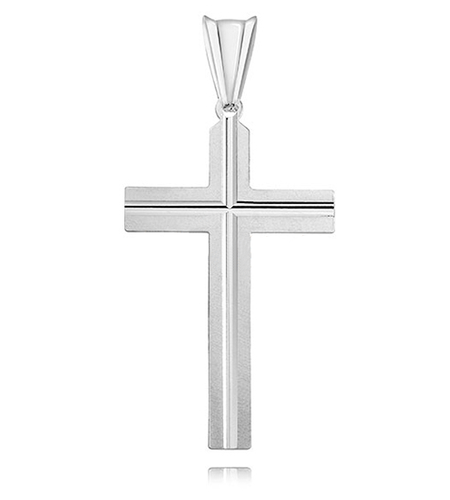 Srebrny diamentowany krzyż