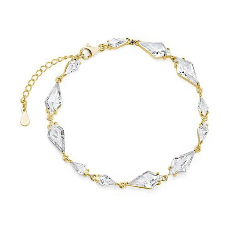 Bransoletka srebrna 925 złota z cyrkoniami