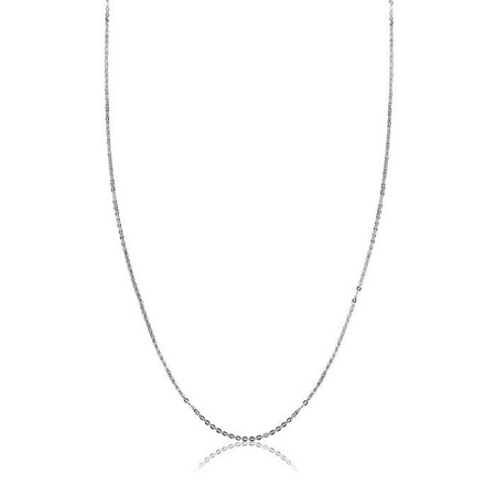 Łańcuszek srebrny rodowany delikatny ankier