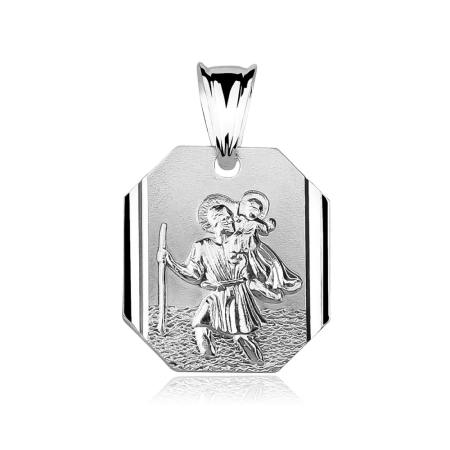 Srebrny medalik ze Św. Krzysztofem