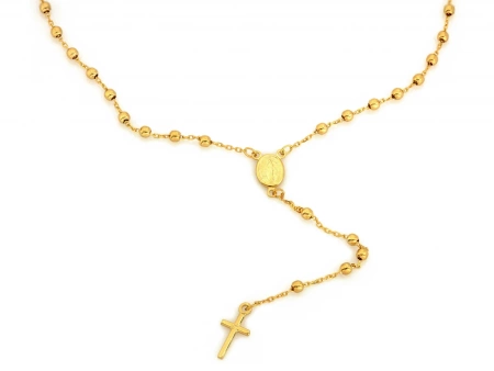 Złoty naszyjnik w formie różańca