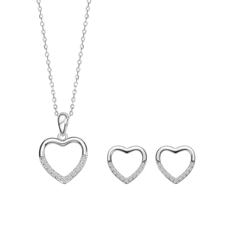 Komplet srebrny naszyjnik i kolczyki