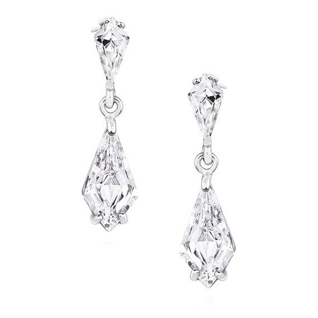 Srebrne kolczyki z cyrkoniami