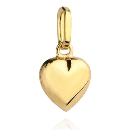 Zawieszka złota serce wypukłe