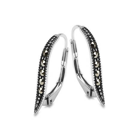 Srebrne kolczyki z markazytami