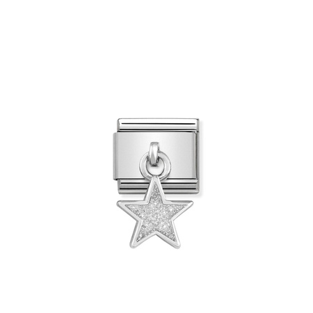 Element link do bransoletek Nomination Composable Stal + Srebro 925 gwiazda cyrkonie