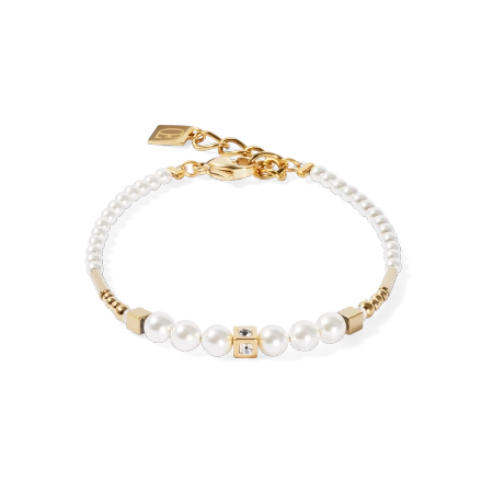 Bransoletka Shimmering Princess Pearls złoto-biała