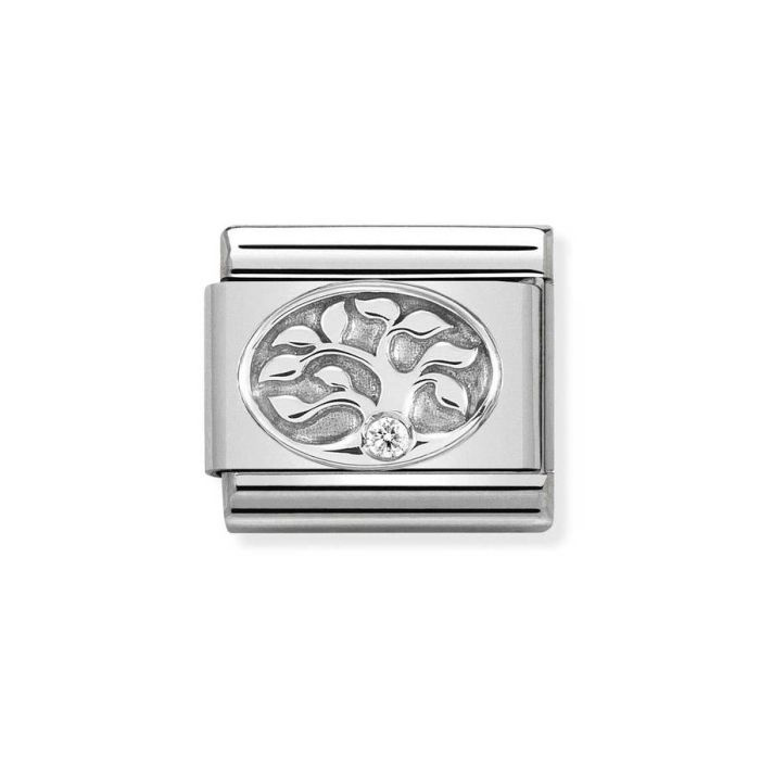 Element link do bransoletek Nomination Composable Stal + Srebro 925 drzewko życia