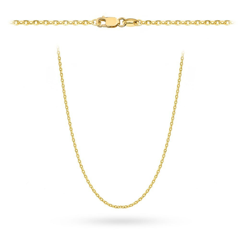 Łańcuszek złoty - splot rolo diamentowany 42 cm