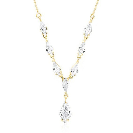 Złoty naszyjnik z kryształkami