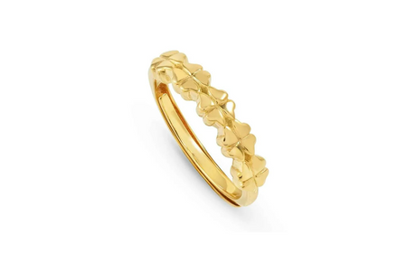 NOMINATION ARMONICA Pierścionek pozłacany koniczyny regulowany