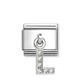 Element link do bransoletek Nomination Composable Stal + Srebro 925 litera L z cyrkoniami