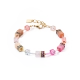 Bransoletka GeoCUBE® Iconic Precious różowo-pomarańczowa