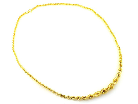Złoty naszyjnik o splocie Korda 45 cm