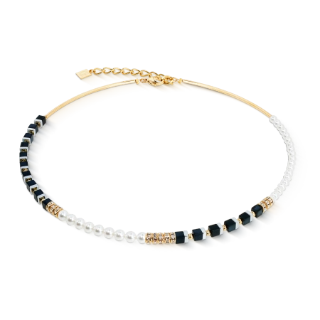 Naszyjnik Precious Fusion Offset złoto-czarny