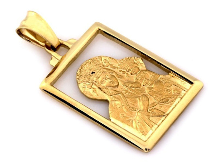 Złoty medalik Matka Boska Częstochowska