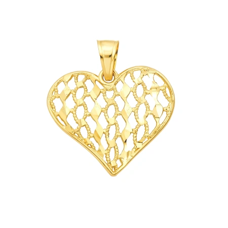 Zawieszka złota ażurowe serce