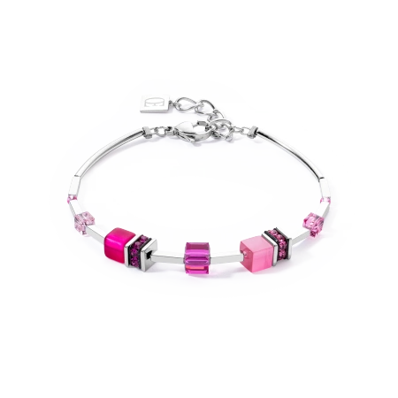 Bransoletka GeoCUBE® Iconic Lite w kolorze magenty