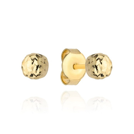 Kolczyki kulki diamentowane 5 mm