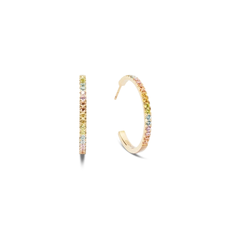 Eternal Love Hoop kolczyki wielokolorowe pastelowe