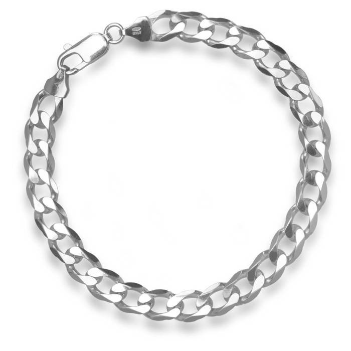 Bransoleta srebrna rodowana męska pancerka 