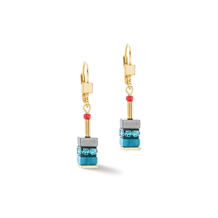 Kolczyki Coeur de Lion GeoCUBE Iconic earrings Sparkling Classic Elements