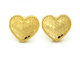 Złote kolczyki serca diamentowane