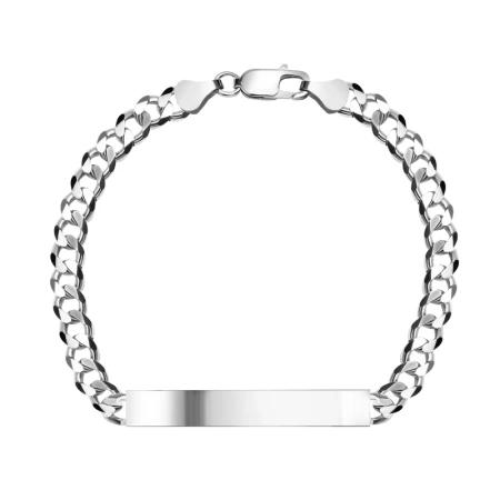 Bransoletka srebrna pancerka do graweru