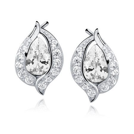 Srebrne kolczyki pozłacane  z cyrkoniami