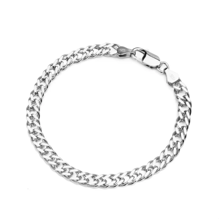 Bransoletka srebrna rombo 21 cm