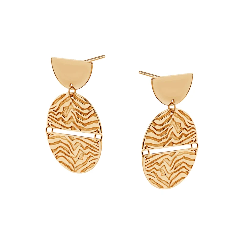 Kolczyki pozłacane wiszące blaszki