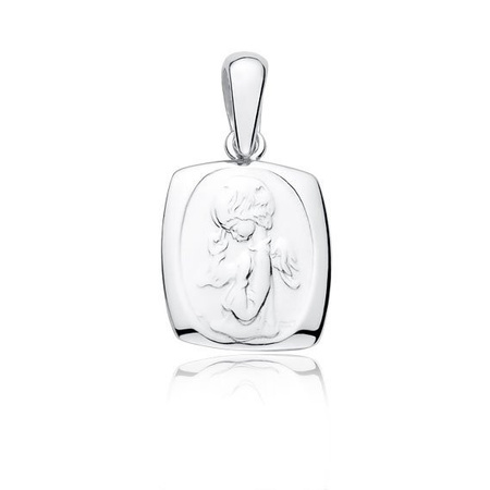 Srebrny medalik z aniołkiem