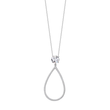 Naszyjnik srebrny z zawieszką z cyrkoniami