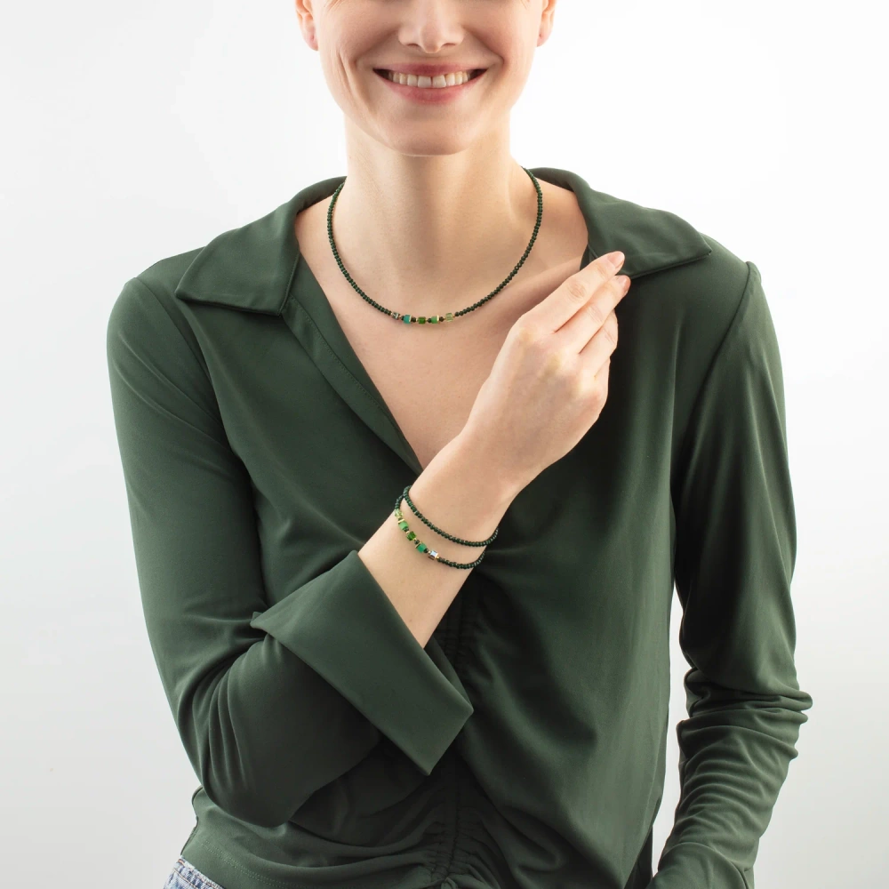 Bransoletka Joyful Colors Update złoto-zielona